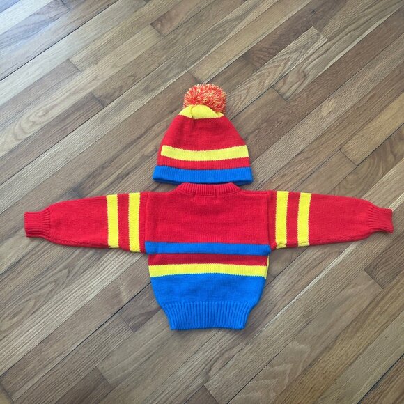 Obermeyer Toddler Boys Pullover Sweatshirt /Hat Red Size 1 - Picture 4 of 5